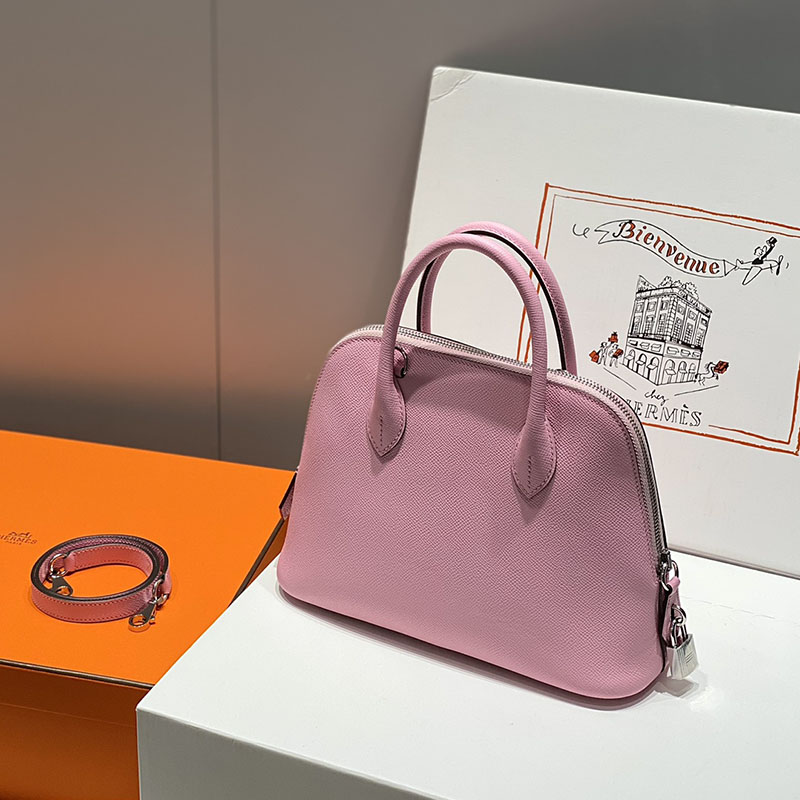 エルメス ボリード バッグ HERMES ボリード1923 25 モーヴシルベストル ヴォーエプソン シルバー金具 2627404 ボリード25 サイズ感 - 画像 (8)