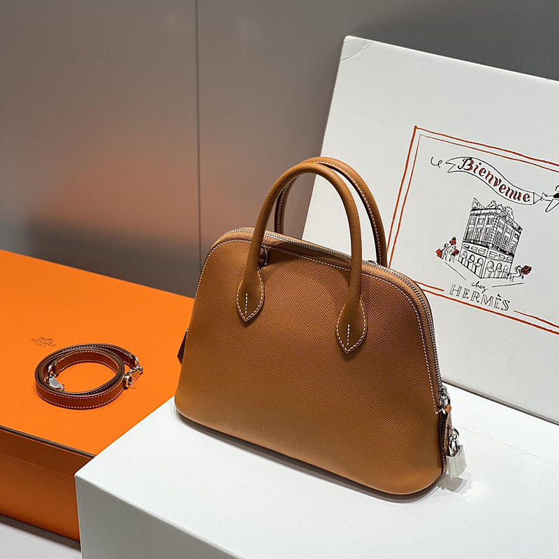 エルメス ボリード バッグ HERMES ボリード1923 25 ゴールド ヴォーエプソン シルバー金具 2627409 ボリード 25 ゴールド - 画像 (8)