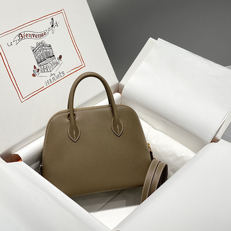 エルメス ボリード バッグ HERMES ボリード1923 25 エトゥープ ヴォーエプソン ゴールド金具 2627410 ボリード25 エトゥープ - 画像 (9)