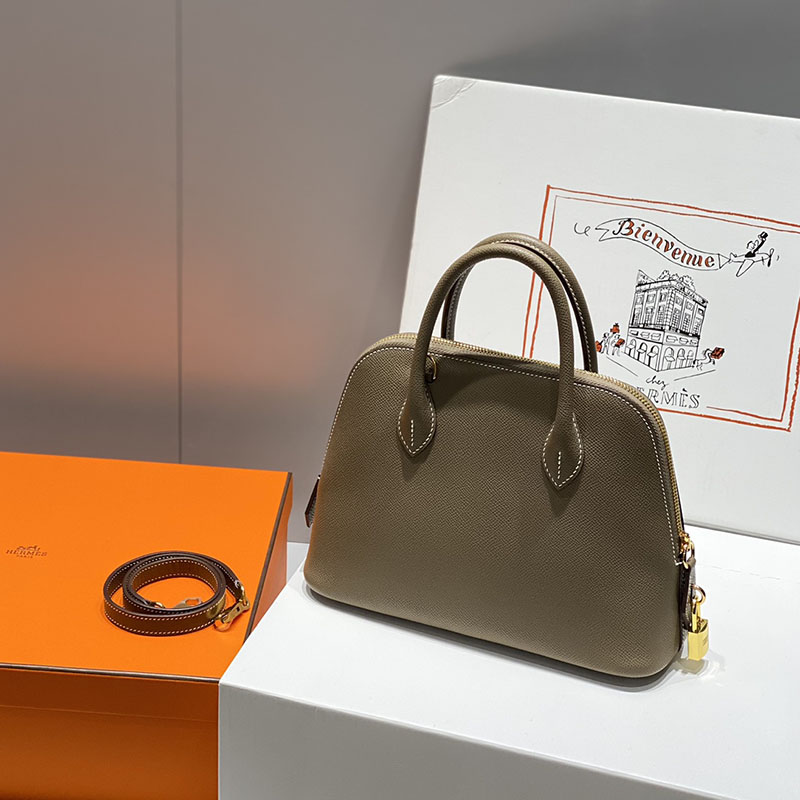 エルメス ボリード バッグ HERMES ボリード1923 25 エトゥープ ヴォーエプソン ゴールド金具 2627410 ボリード25 エトゥープ - 画像 (8)