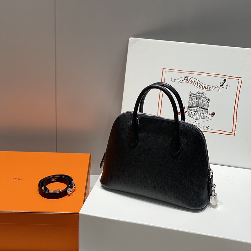 エルメス ボリード バッグ HERMES ボリード1923 25 黒 ブラック ヴォーエプソン シルバー金具 2627411 ボリード 25 黒 - 画像 (7)