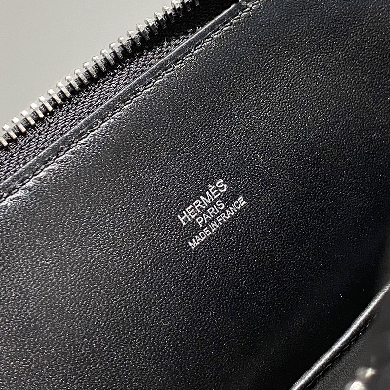 エルメス ボリード バッグ HERMES ボリード1923 25 黒 ブラック ヴォーエプソン シルバー金具 2627411 ボリード 25 黒 - 画像 (4)