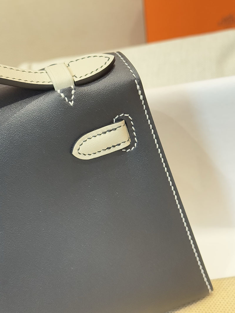 エルメス ミニ ケリー バッグ HERMES ポシェットケリー 黒 ブラック/ベトン スイフト シルバー金具 2627479 エルメス専門店 おすすめ - 画像 (14)