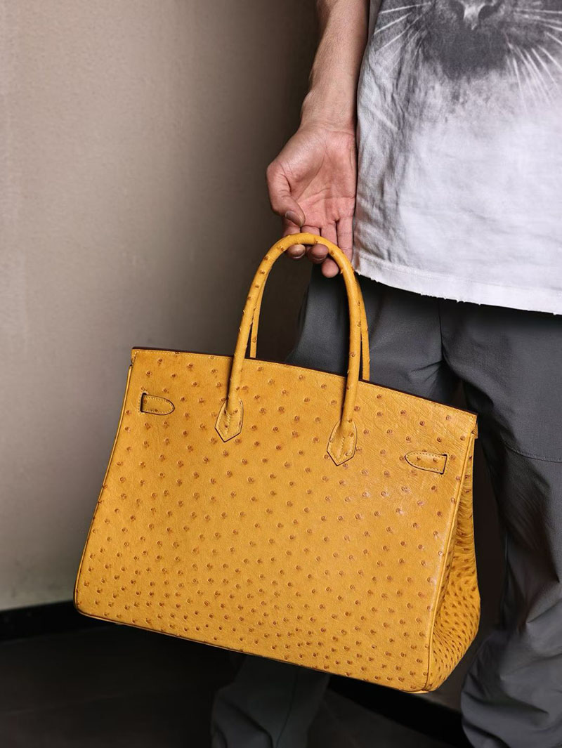 バーキン40 メンズ 定価 HERMES バーキン40 メンズ ジョーヌアンブル オーストリッチ シルバー金具 2627481 エルメス専門店 おすすめ - 画像 (2)