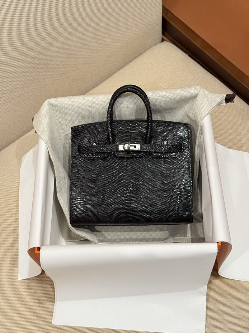 エルメス バーキン20 定価 HERMES バーキン 20 セリエ 黒 ブラック リザード シルバー金具 2627488 エルメス専門店 おすすめ - 画像 (9)