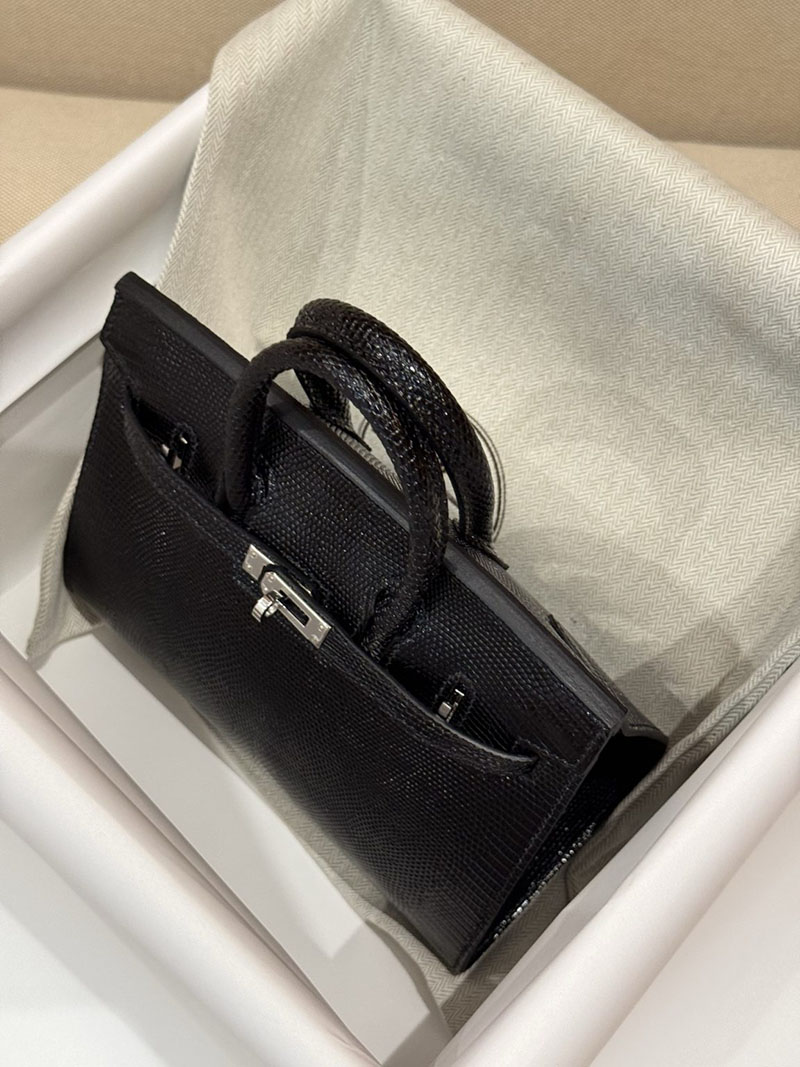 エルメス バーキン20 定価 HERMES バーキン 20 セリエ 黒 ブラック リザード シルバー金具 2627488 エルメス専門店 おすすめ - 画像 (8)