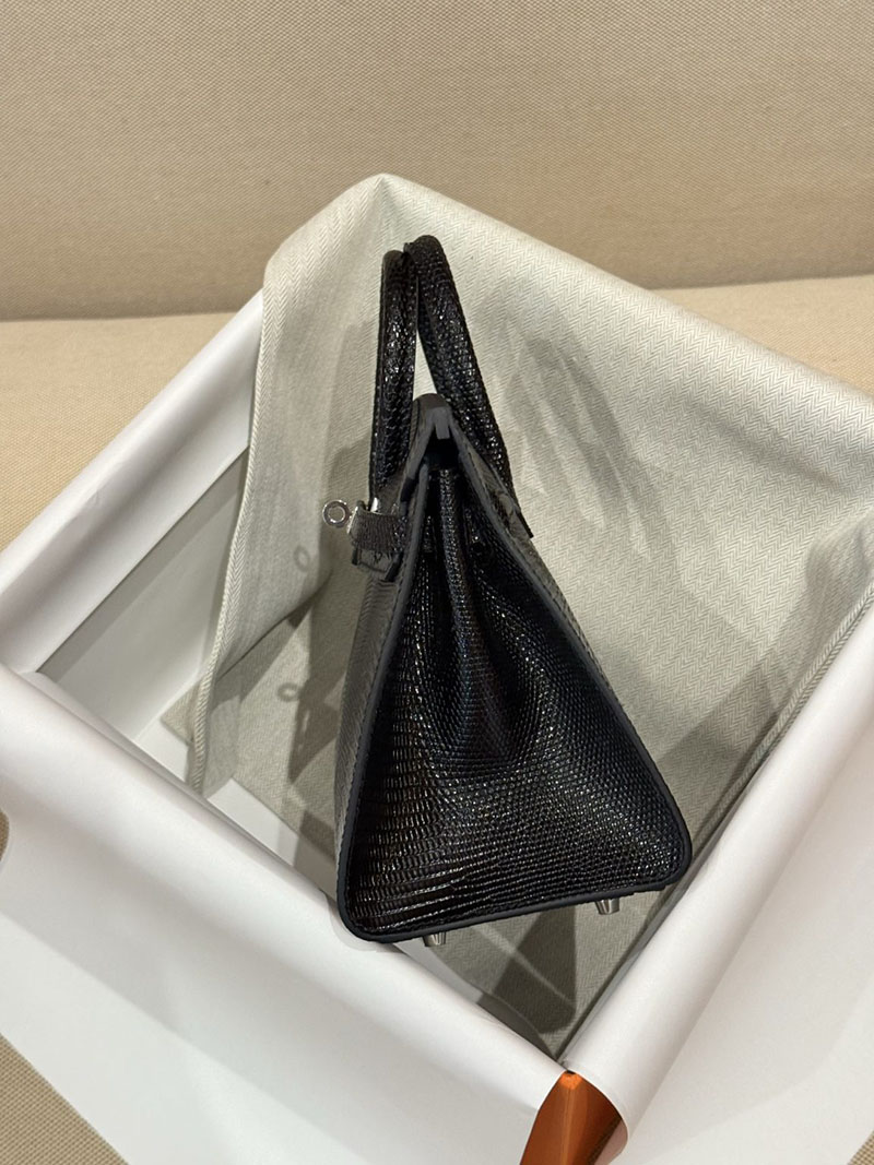 エルメス バーキン20 定価 HERMES バーキン 20 セリエ 黒 ブラック リザード シルバー金具 2627488 エルメス専門店 おすすめ - 画像 (5)