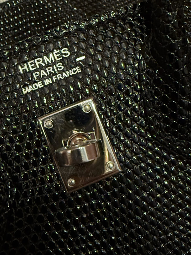 エルメス バーキン20 定価 HERMES バーキン 20 セリエ 黒 ブラック リザード シルバー金具 2627488 エルメス専門店 おすすめ - 画像 (21)