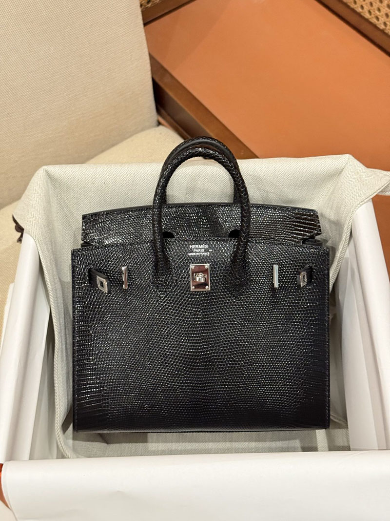 エルメス バーキン20 定価 HERMES バーキン 20 セリエ 黒 ブラック リザード シルバー金具 2627488 エルメス専門店 おすすめ - 画像 (20)