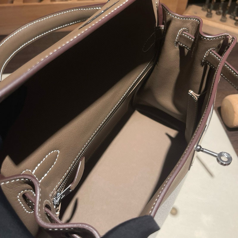 ケリー 28 エトゥープ HERMES ケリー28 内縫い エトゥープ スイフト/トワルアッシュ シルバー金具 2627688 エルメス 海外通販 - 画像 (2)