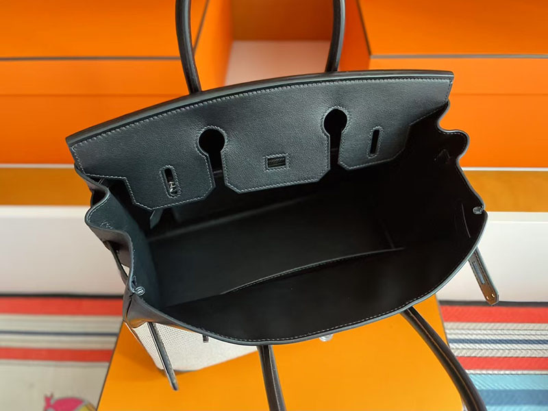 バーキン30 黒 定価 HERMES バーキン30 キャンバス 黒 ブラック スイフト/トワルアッシュ シルバー金具 2627751 エルメス 新作バッグ - 画像 (2)