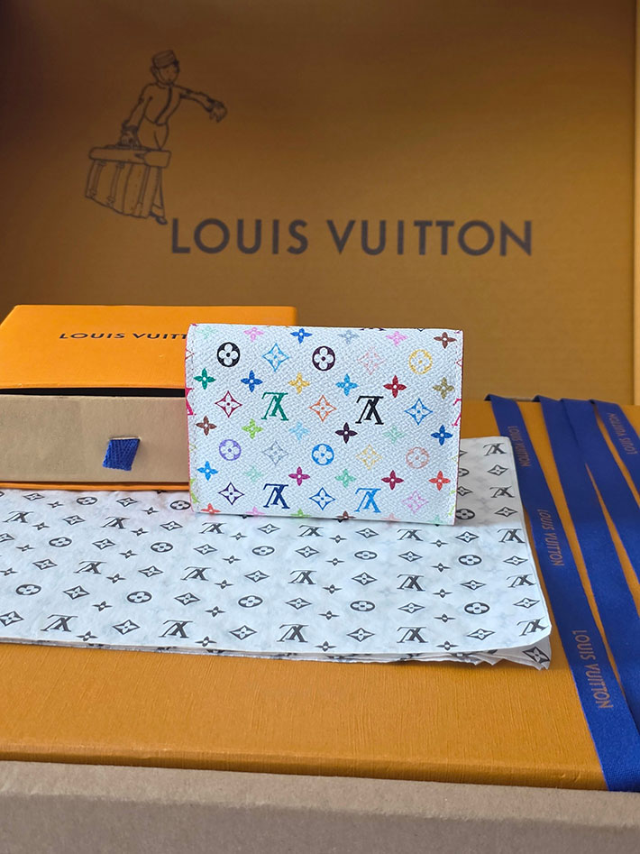 最高級ルイヴィトンスーパーコピー ルイヴィトン財布コピー LV × TM ポルトモネ・ロザリ M13399 村上隆 ルイヴィトン カードケース - 画像 (11)