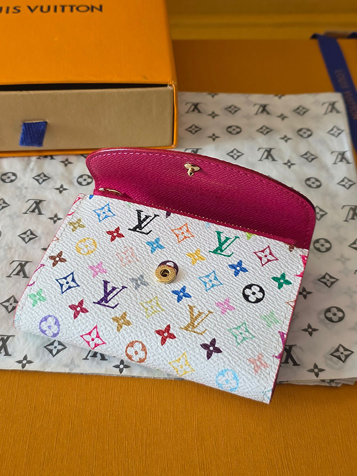 最高級ルイヴィトンスーパーコピー ルイヴィトン財布コピー LV × TM ポルトモネ・ロザリ M13399 村上隆 ルイヴィトン カードケース - 画像 (6)