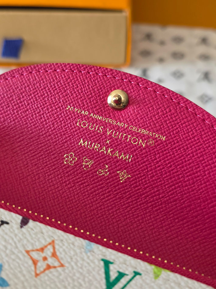 最高級ルイヴィトンスーパーコピー ルイヴィトン財布コピー LV × TM ポルトモネ・ロザリ M13399 村上隆 ルイヴィトン カードケース - 画像 (5)