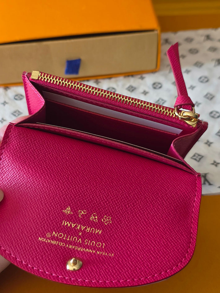 最高級ルイヴィトンスーパーコピー ルイヴィトン財布コピー LV × TM ポルトモネ・ロザリ M13399 村上隆 ルイヴィトン カードケース - 画像 (4)