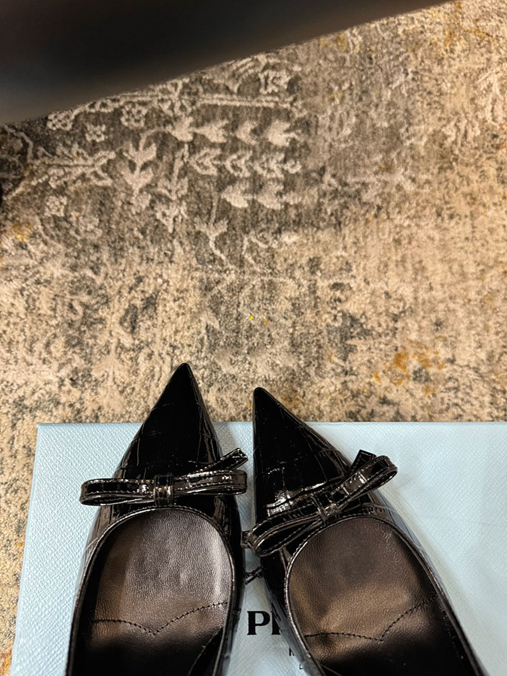 プラダ 靴 シューズ レディース 海外通販 PRADA パテントレザー スリングバックパンプス 2628203 プラダ 靴 レディース - 画像 (8)