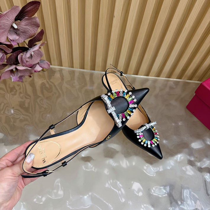 ヴァレンティノ 靴 シューズ レディース VALENTINO 65mm レザースクエアビジューパンプス 2628216 ヴァレンティノ パンプス アウトレット - 画像 (9)
