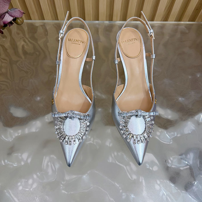 ヴァレンティノ 靴 シューズ レディース VALENTINO 65mm レザースクエアビジューパンプス 2628222 夏 パンプス ヒール - 画像 (8)
