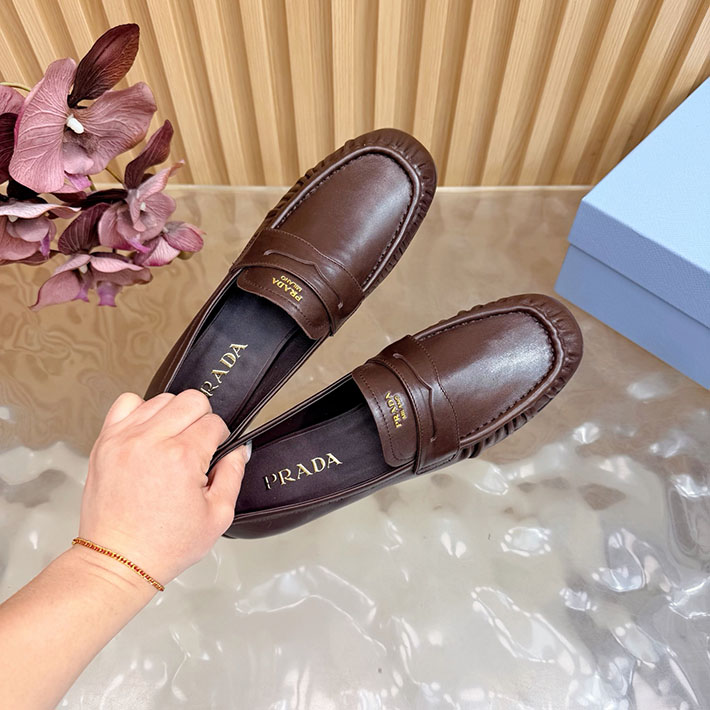 プラダ 靴 シューズ レディース 海外通販 PRADA レザー ローファー 本革 2628251 プラダ ローファー アウトレット - 画像 (4)