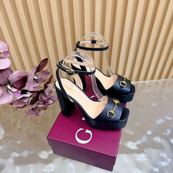 グッチ直営アウトレット店 GUCCI 115 mm ホースビットディテール付き ウェッジサンダル 2628256 グッチ ヒール サンダル - 画像 (8)