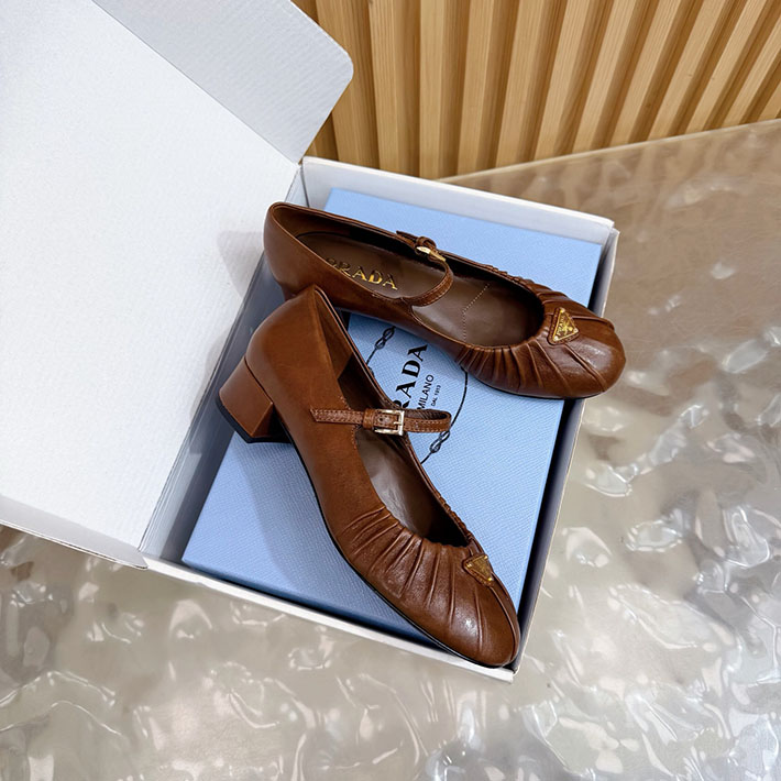 プラダ 靴 シューズ レディース 海外通販 PRADA ロゴ メリージェーン パンプス エレガント 2628277 プラダ 靴 レディース - 画像 (7)