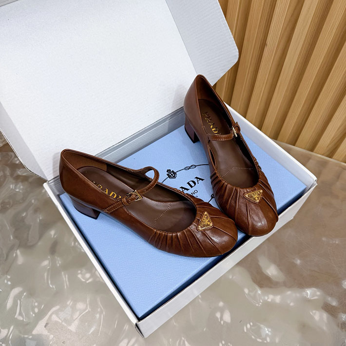 プラダ 靴 シューズ レディース 海外通販 PRADA ロゴ メリージェーン パンプス エレガント 2628277 プラダ 靴 レディース - 画像 (6)