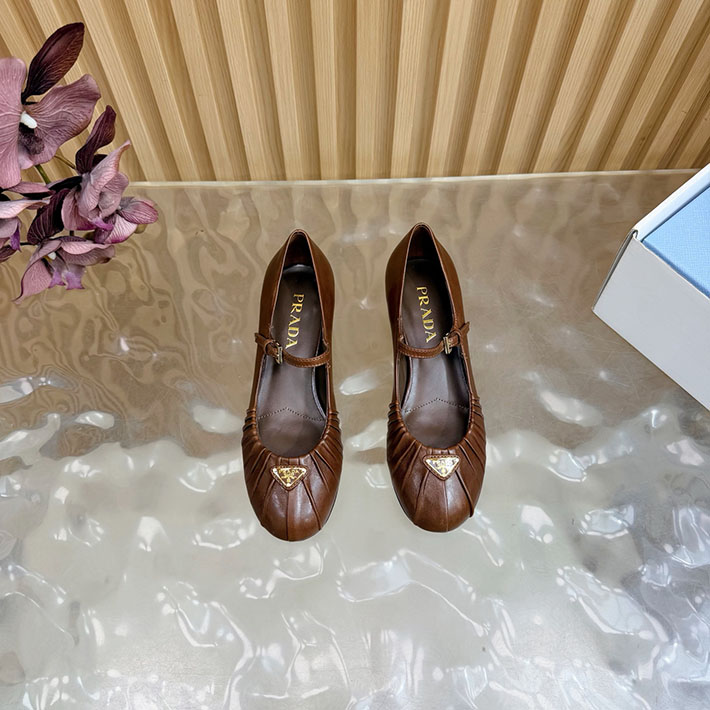 プラダ 靴 シューズ レディース 海外通販 PRADA ロゴ メリージェーン パンプス エレガント 2628277 プラダ 靴 レディース - 画像 (5)