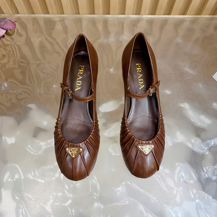 プラダ 靴 シューズ レディース 海外通販 PRADA ロゴ メリージェーン パンプス エレガント 2628277 プラダ 靴 レディース - 画像 (4)