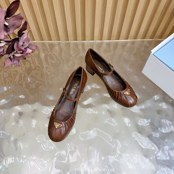 プラダ 靴 シューズ レディース 海外通販 PRADA ロゴ メリージェーン パンプス エレガント 2628277 プラダ 靴 レディース - 画像 (3)