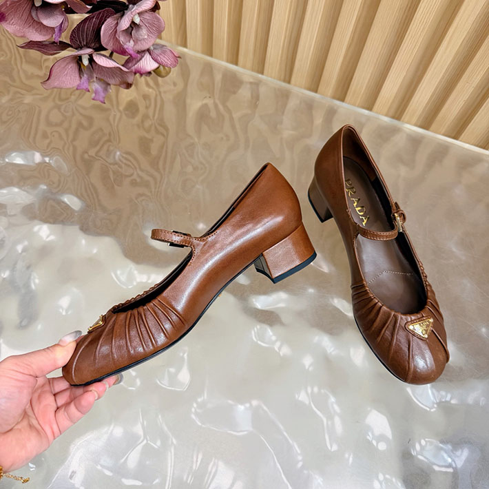 プラダ 靴 シューズ レディース 海外通販 PRADA ロゴ メリージェーン パンプス エレガント 2628277 プラダ 靴 レディース - 画像 (2)