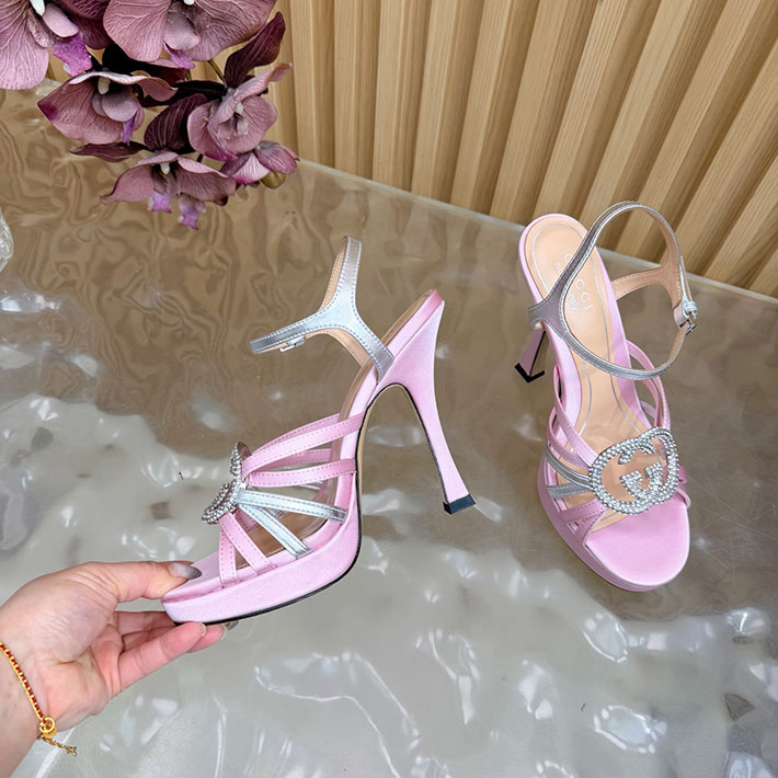 グッチ直営アウトレット店 GUCCI 105mm pump with crystal Interlocking G 2628304 グッチサンダル値段 - 画像 (2)