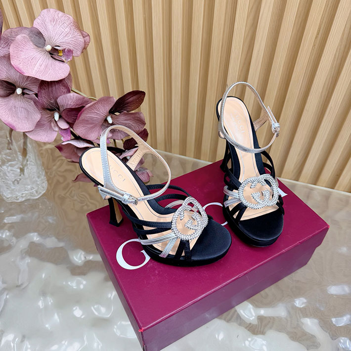 グッチ直営アウトレット店 GUCCI 105mm pump with crystal Interlocking G 2628305 グッチサンダルレディース - 画像 (7)