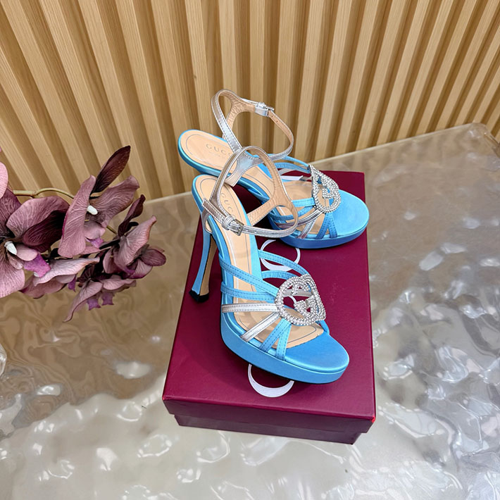 グッチ直営アウトレット店 GUCCI 105mm pump with crystal Interlocking G 2628307 グッチ サンダル アウトレット - 画像 (10)