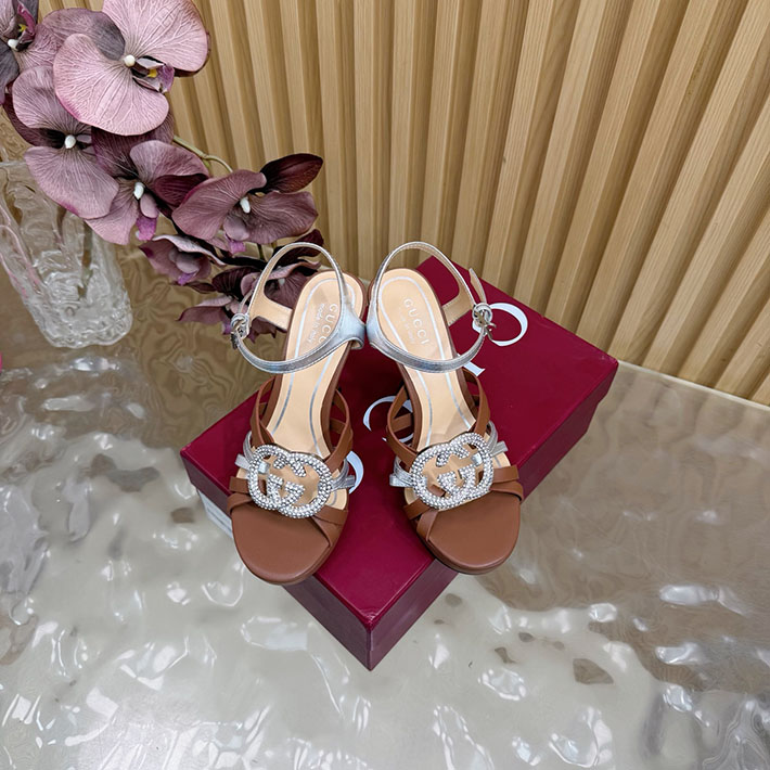 グッチ直営アウトレット店 GUCCI 105mm pump with crystal Interlocking G 2628315 レディース gucci アウトレット 商品一覧 - 画像 (7)