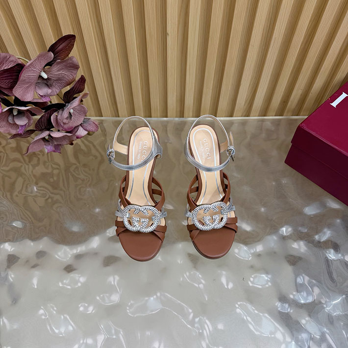 グッチ直営アウトレット店 GUCCI 105mm pump with crystal Interlocking G 2628315 レディース gucci アウトレット 商品一覧 - 画像 (6)
