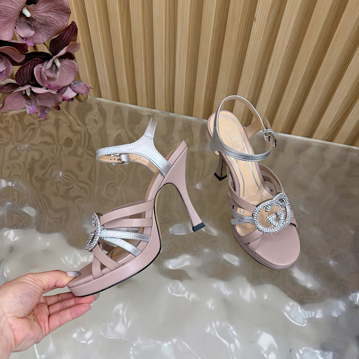 グッチ直営アウトレット店 GUCCI 105mm pump with crystal Interlocking G 2628318 グッチ アウトレット 御殿場 - 画像 (6)