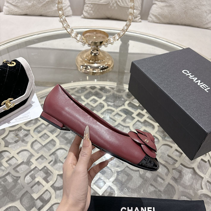 最高級シャネルスーパーコピー CHANEL 45mm 大人気バレリーナ フラットシューズ ワインレッド 2628397 シャネル パンプス フラット - 画像 (9)