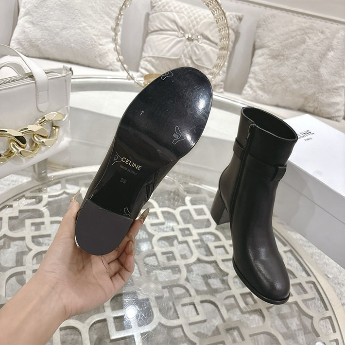 最高級セリーヌスーパーコピー CELINE 60mm ギャランス トリオンフ ストラップ ブーツ ブラック 2628403 レディース セリーヌ ブーツ - 画像 (4)