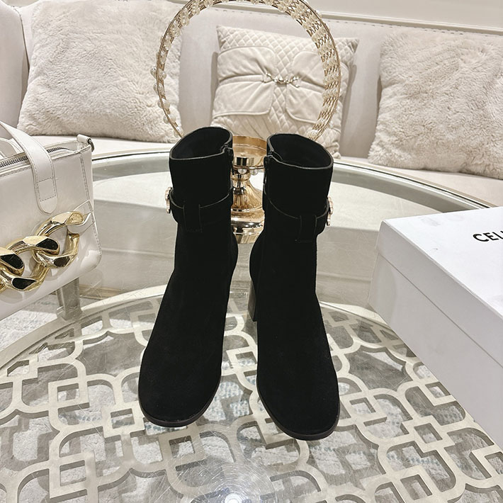 最高級セリーヌスーパーコピー CELINE 60mm ギャランス トリオンフ ストラップ ブーツ ブラック 2628405 セリーヌ ブーツ コーデ - 画像 (3)