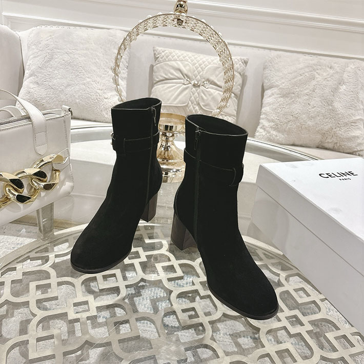 最高級セリーヌスーパーコピー CELINE 60mm ギャランス トリオンフ ストラップ ブーツ ブラック 2628405 セリーヌ ブーツ コーデ - 画像 (2)
