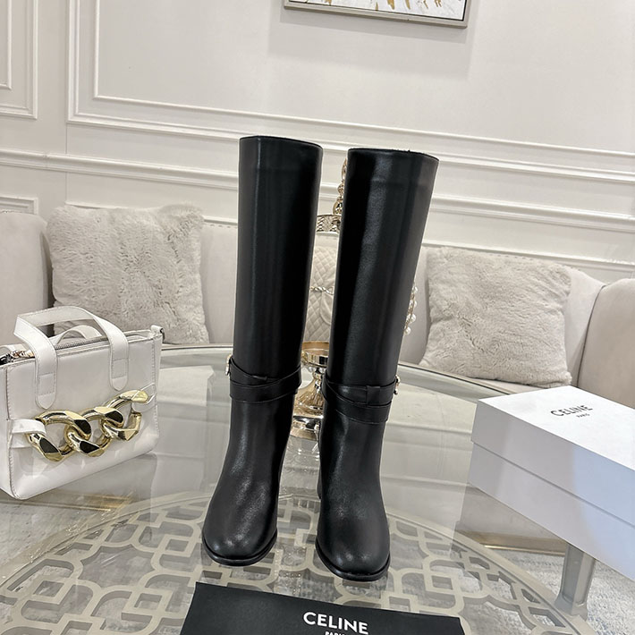 最高級セリーヌスーパーコピー CELINE 60mm GARANCE トリオンフ ハイブーツ ブラック 2628406 セリーヌ ロングブーツ - 画像 (3)