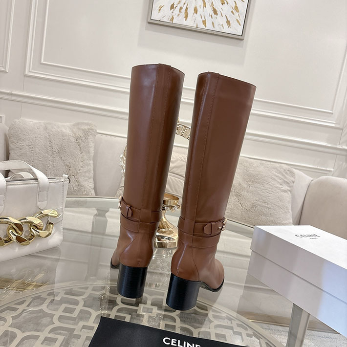 最高級セリーヌスーパーコピー CELINE 60mm GARANCE トリオンフ ハイブーツ ブラウン 2628407 レディース セリーヌ ブーツ - 画像 (6)