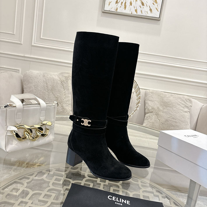 最高級セリーヌスーパーコピー CELINE 60mm GARANCE トリオンフ ハイブーツ ブラック 2628408 セリーヌ ブーツ アウトレット - 画像 (6)