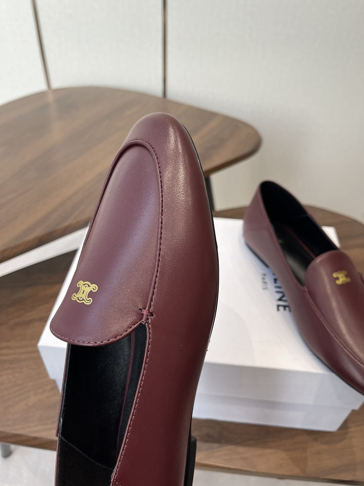 レディース 最高級セリーヌスーパーコピー CELINE オーラ ローファー ゴートスキン ライトバーガンディ 2628450 レディース セリーヌ ローファー - 画像 (8)
