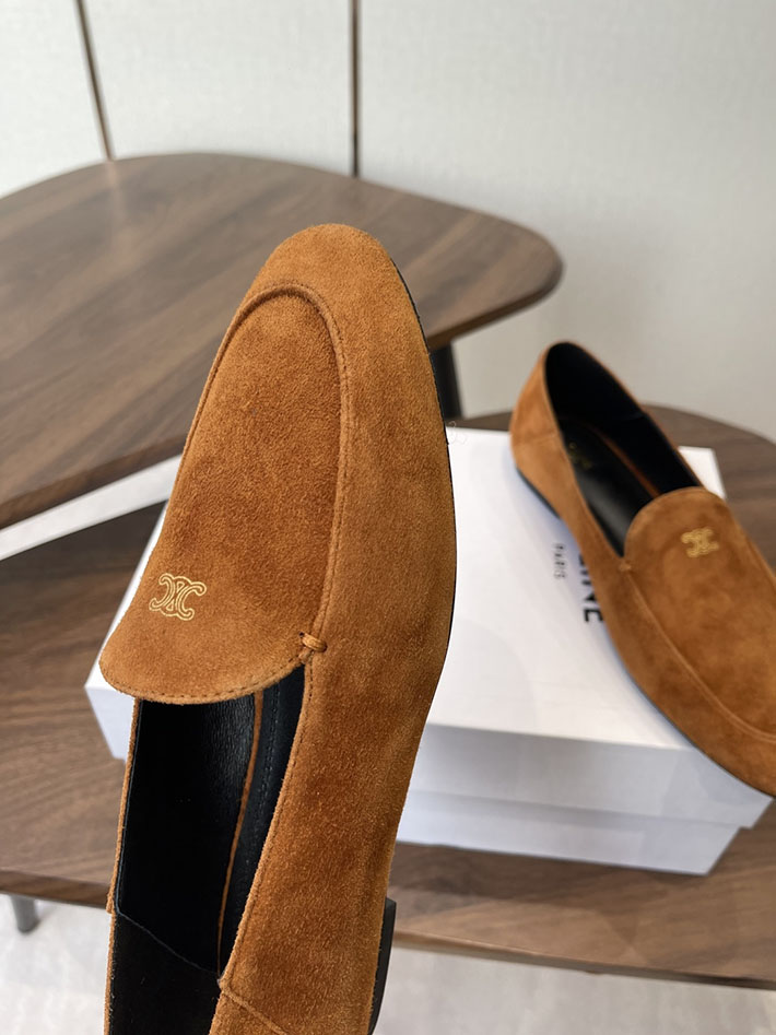 レディース 最高級セリーヌスーパーコピー CELINE オーラ ローファー ゴートスキン ライブラウン 2628453 セリーヌ ローファー トリオンフ - 画像 (9)