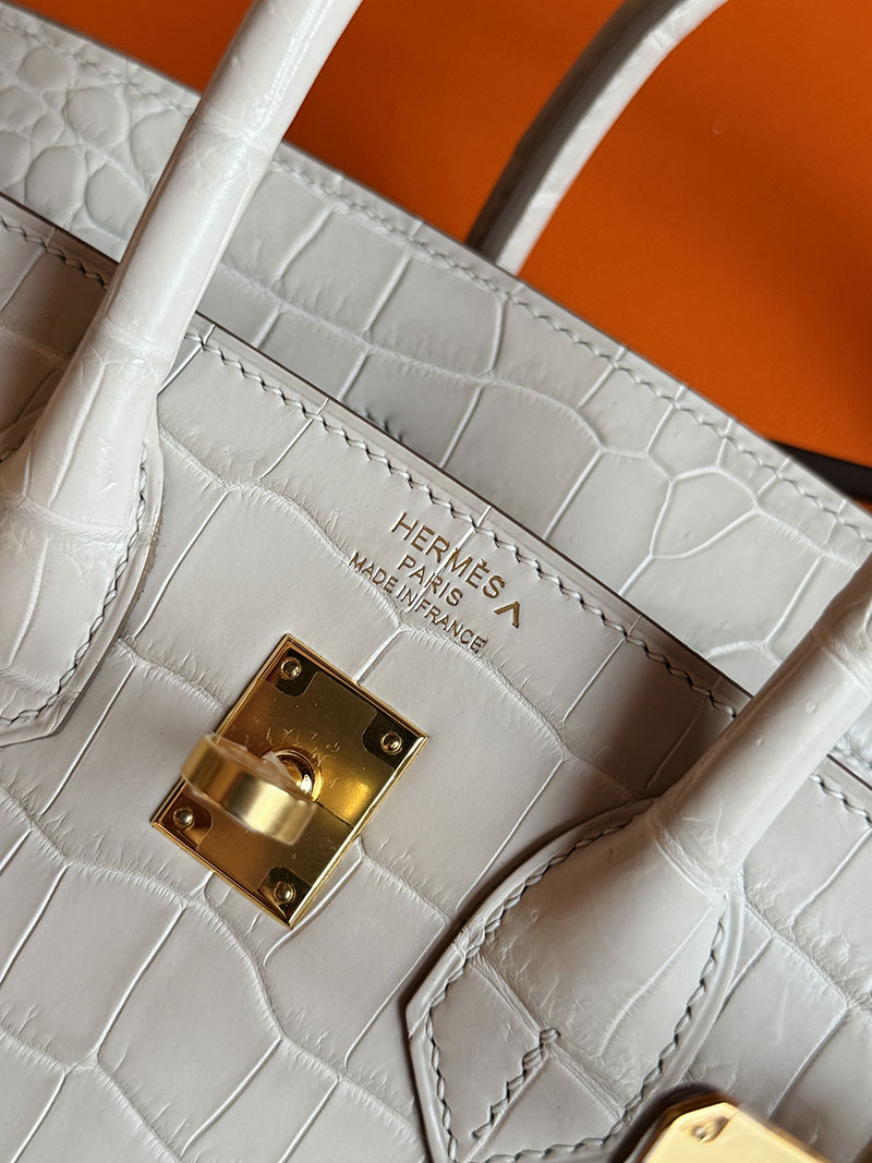 エルメスクロコダイルバッグ HERMES バーキン25 ベトン クロコダイル ポロサスマット ゴールド金具 2627851 エルメス 新作バッグ - 画像 (2)