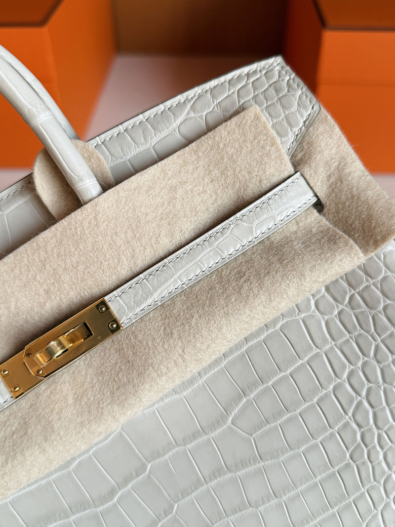 エルメスクロコダイルバッグ HERMES バーキン25 ベトン クロコダイル ポロサスマット ゴールド金具 2627851 エルメス 新作バッグ - 画像 (9)