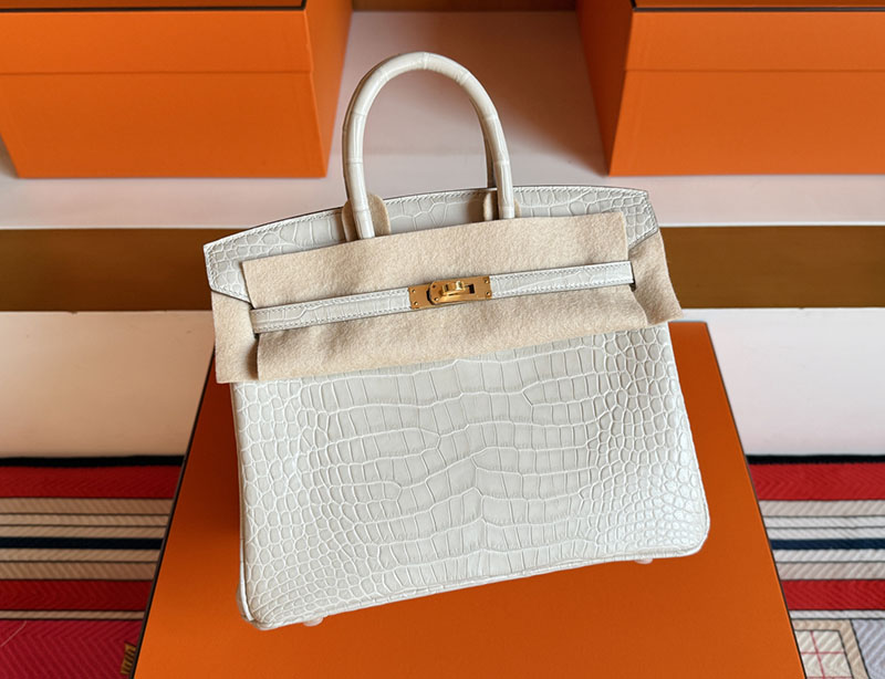 エルメスクロコダイルバッグ HERMES バーキン25 ベトン クロコダイル ポロサスマット ゴールド金具 2627851 エルメス 新作バッグ - 画像 (7)