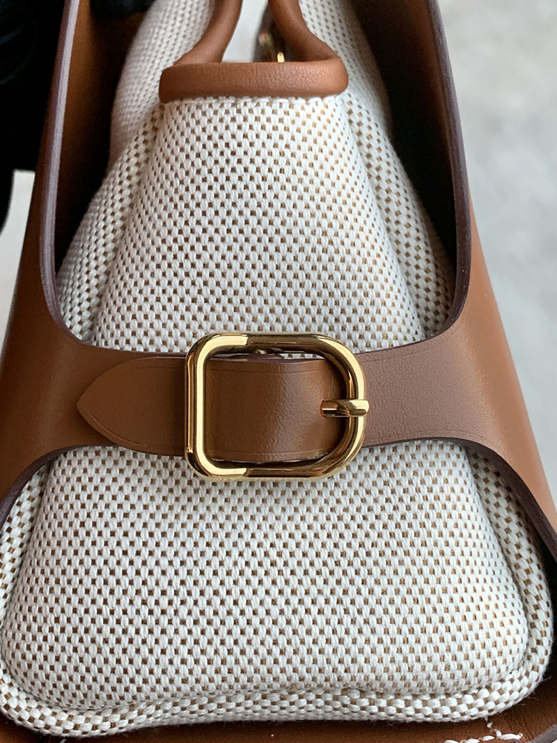 エルメス トートバッグ HERMES タブリエ・セリエ ゴールド ヴァッシュ・ハンター/ヴォー・スウィフト/トワル・ミリテール ゴールド金具 2627852 - 画像 (7)
