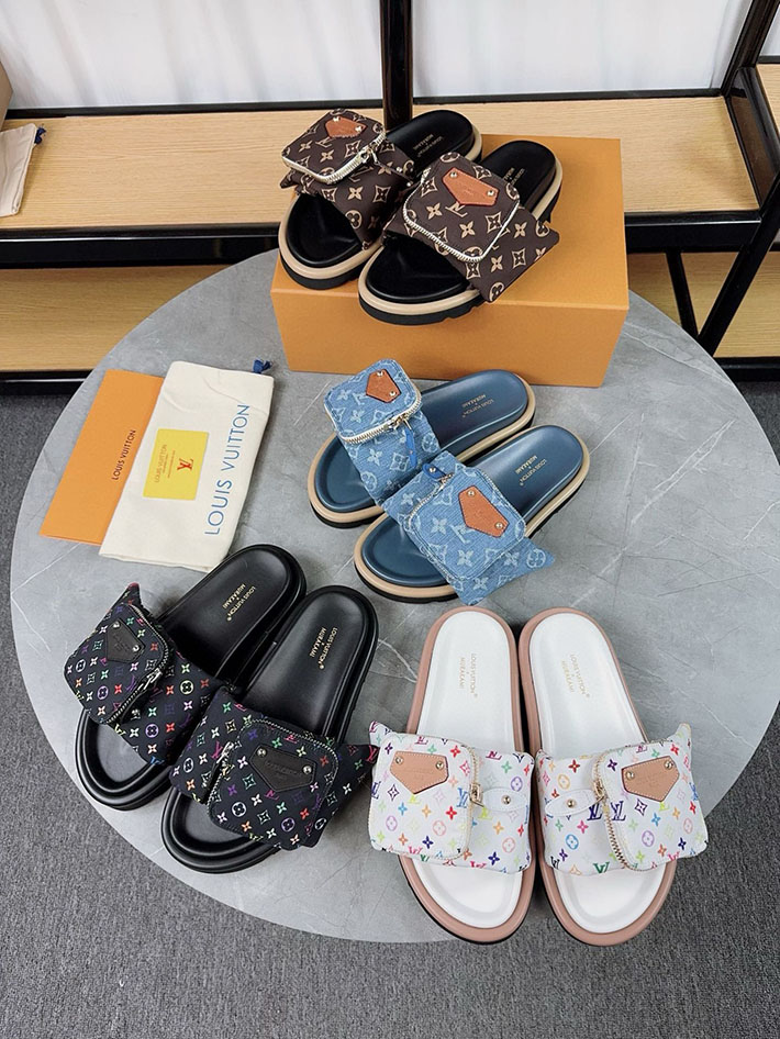 メンズ・レディース兼用 ルイヴィトン Louis Vuitton × 村上隆 サンダル LVリミックス 2629044 ルイヴィトン サンダル 黒 - 画像 (9)